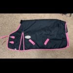 58” Supra Pony Blanket (black w/ pink)