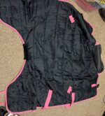 58” Supra Pony Blanket (black w/ pink) - Image 3